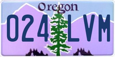 OR license plate 024LVM