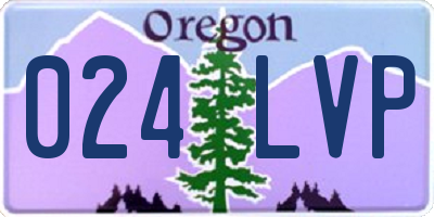 OR license plate 024LVP