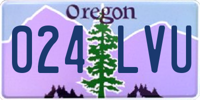 OR license plate 024LVU