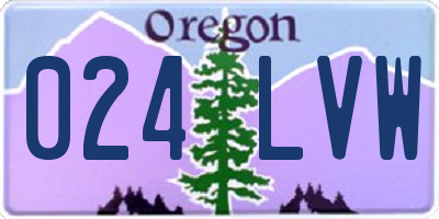 OR license plate 024LVW