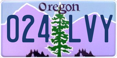 OR license plate 024LVY