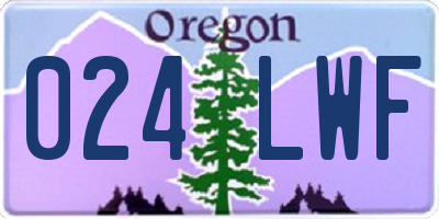 OR license plate 024LWF