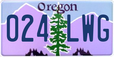 OR license plate 024LWG
