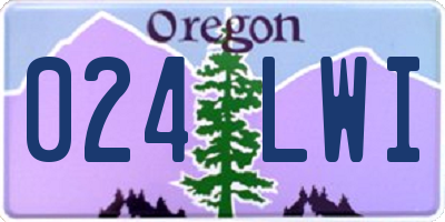 OR license plate 024LWI