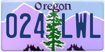 OR license plate 024LWL
