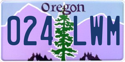 OR license plate 024LWM
