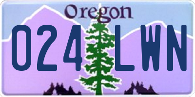 OR license plate 024LWN