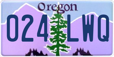 OR license plate 024LWQ