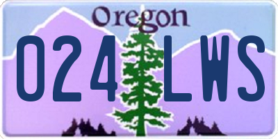 OR license plate 024LWS