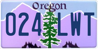 OR license plate 024LWT