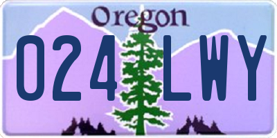 OR license plate 024LWY
