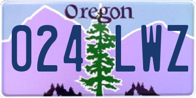 OR license plate 024LWZ