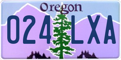 OR license plate 024LXA