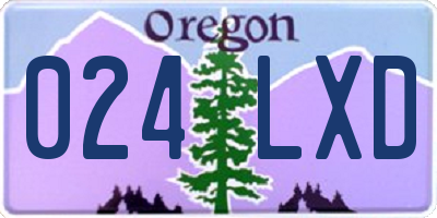 OR license plate 024LXD