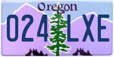 OR license plate 024LXE