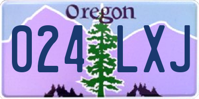OR license plate 024LXJ
