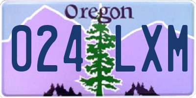 OR license plate 024LXM
