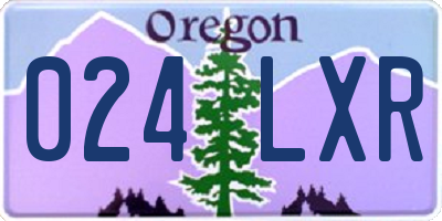 OR license plate 024LXR