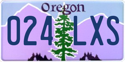 OR license plate 024LXS