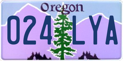 OR license plate 024LYA
