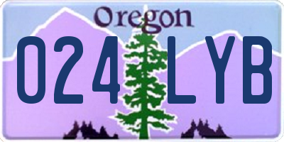 OR license plate 024LYB
