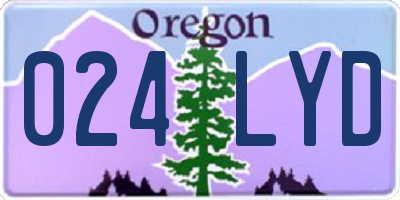 OR license plate 024LYD