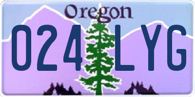 OR license plate 024LYG