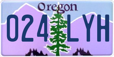 OR license plate 024LYH