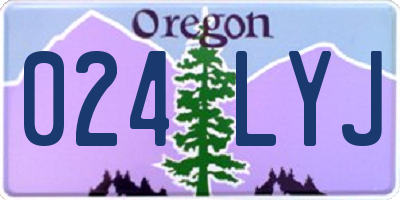 OR license plate 024LYJ