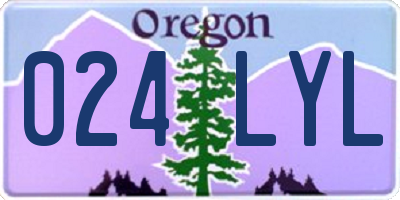 OR license plate 024LYL