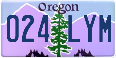 OR license plate 024LYM