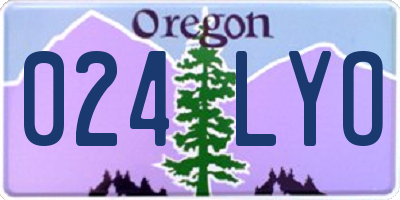 OR license plate 024LYO