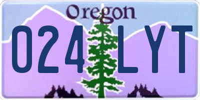 OR license plate 024LYT