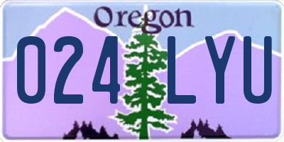 OR license plate 024LYU