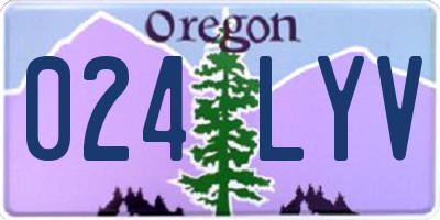 OR license plate 024LYV