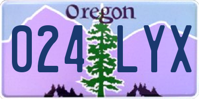 OR license plate 024LYX