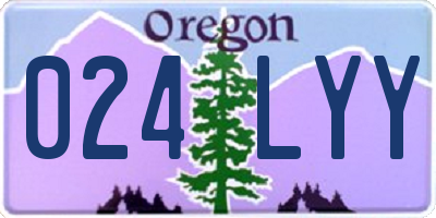 OR license plate 024LYY