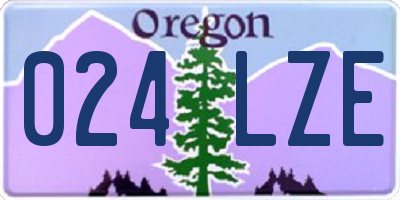 OR license plate 024LZE