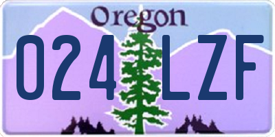 OR license plate 024LZF