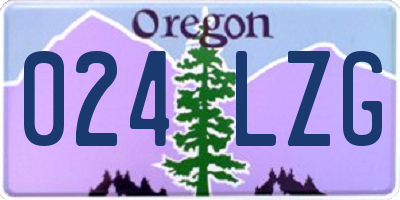 OR license plate 024LZG