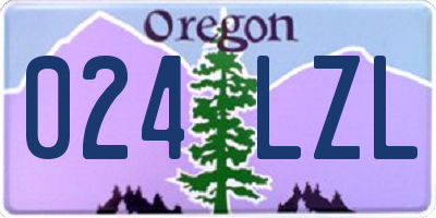 OR license plate 024LZL
