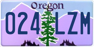 OR license plate 024LZM