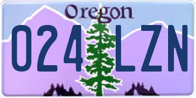 OR license plate 024LZN