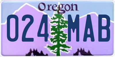 OR license plate 024MAB