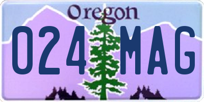 OR license plate 024MAG