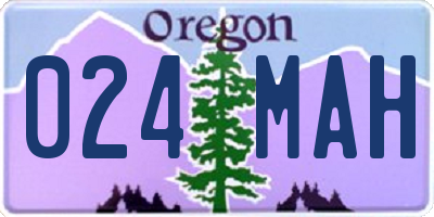 OR license plate 024MAH
