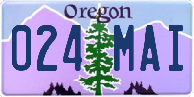 OR license plate 024MAI