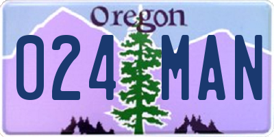 OR license plate 024MAN