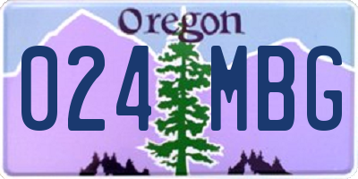 OR license plate 024MBG