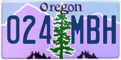 OR license plate 024MBH